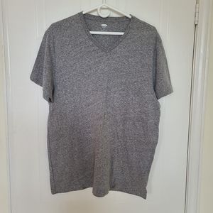 Old Navy Men's V-Neck Short Sleeve T-shirt, Large, Heather Grey